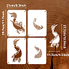 4Pcs 4 Styles PET Hollow Out Drawing Painting Stencils DIY-WH0394-0127-2