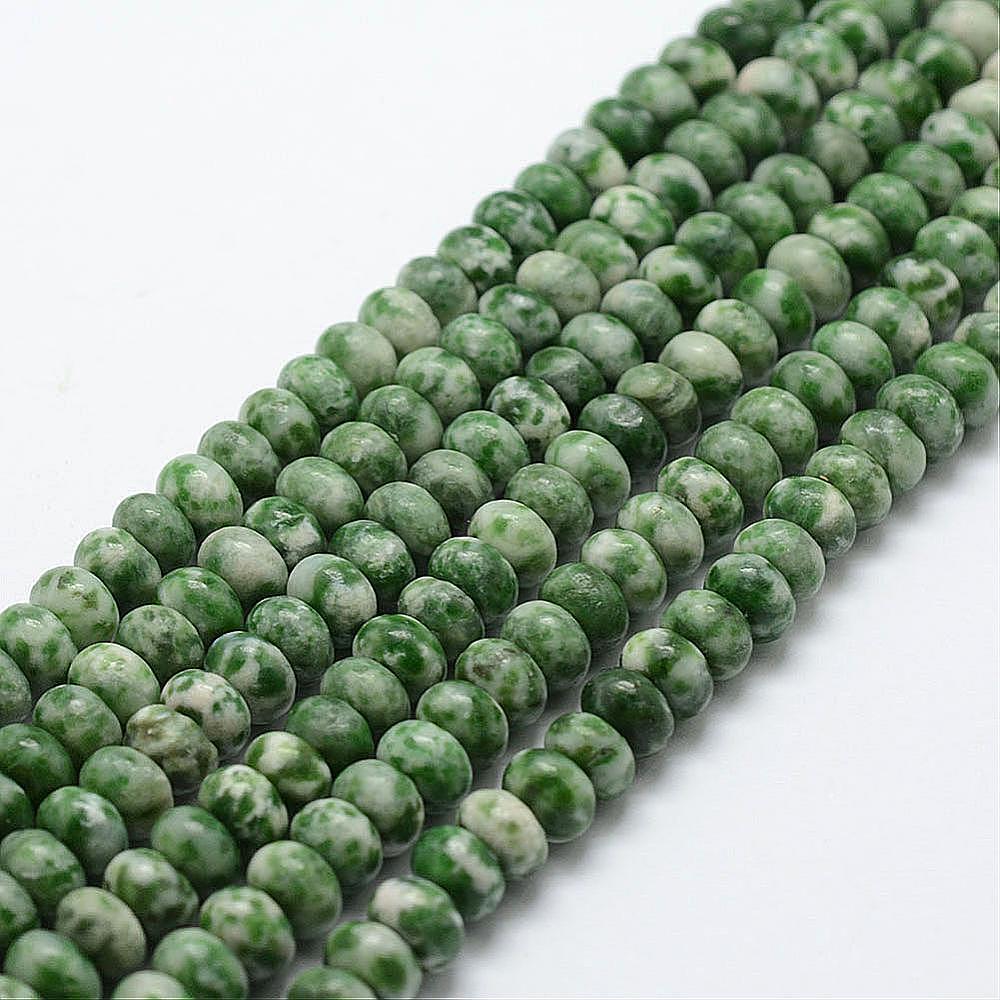 Cheap Natural Green Spot Jasper Beads Strands Online Store - Cobeads.com