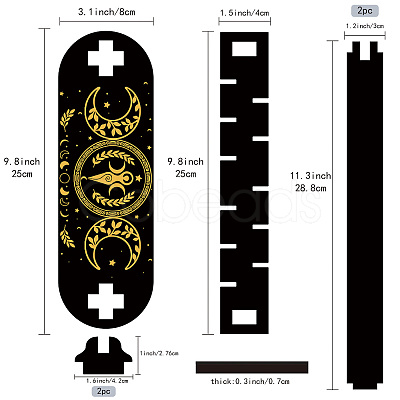 Wooden Crystal Display Shelf DJEW-WH0048-009-1