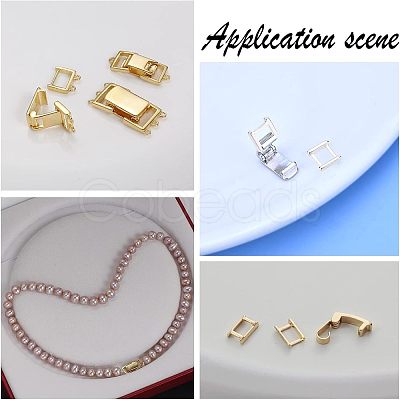 SUPERFINDINGS 80Pcs 4 Styles Eco-Friendly Brass Watch Band Clasps KK-FH0004-02-1