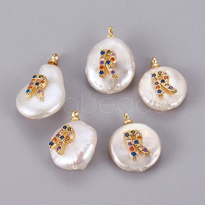 Natural Cultured Freshwater Pearl Pendants PEAR-F008-32G-R-1