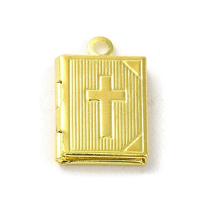 Rack Plating Brass Lcoket Pendants KK-C053-03G-1