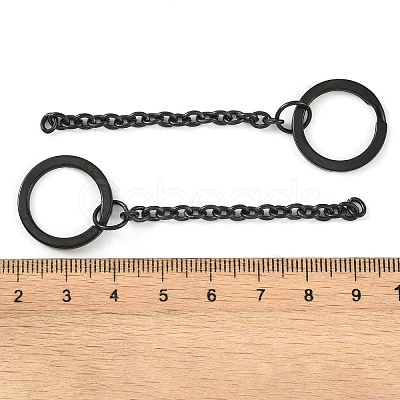 Ion Plating(IP) 304 Stainless Steel Split Key Ring Clasps STAS-L226-009A-B-1