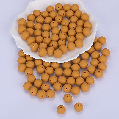 Round Silicone Focal Beads SI-JX0046A-36-1