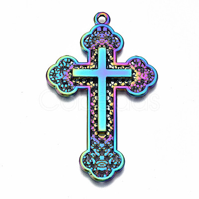 Rainbow Color Alloy Big Pendants X-PALLOY-S180-014-RS-1