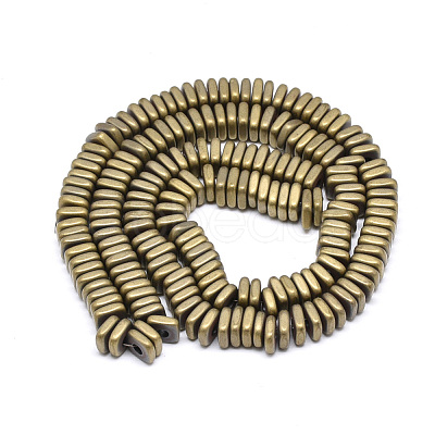 Electroplate Non-magnetic Synthetic Hematite Beads Strands G-Q486-90A-1