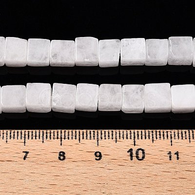 Natural White Jade Beads Strands G-T139-6x6-30A-1