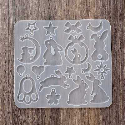 Rabbit Earrings Pendants DIY Silicone Mold DIY-Q033-08B-1