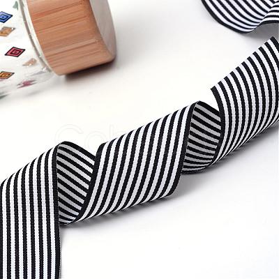 Striped Polyester Grosgrain Ribbon OCOR-Q011-38mm-06-1