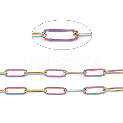 Ion Plating(IP) 304 Stainless Steel Paperclip Chains STAS-K209-07MC-1