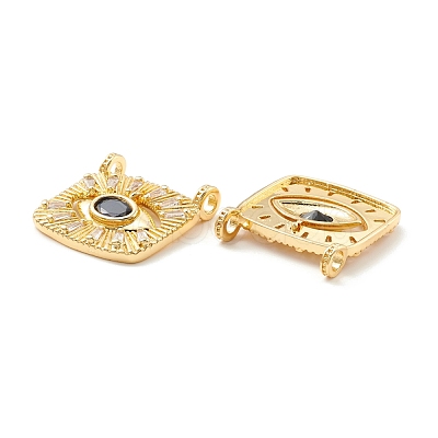 Rack Plating Brass Cubic Zirconia Pendants KK-D073-25G-06-1