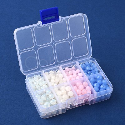 408Pcs 8 Style Glass Beads Strands EGLA-FS0001-24-1