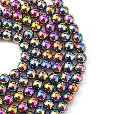 Non-magnetic Synthetic Hematite Beads Strands X-G-S096-10mm-5-1