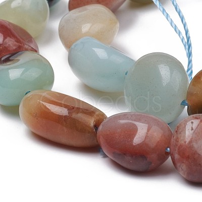 Natural Flower Amazonite Beads Strands G-L493-59-1