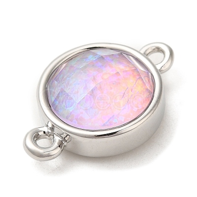 Synthetic Opal Connector Charms KK-S370-05P-1