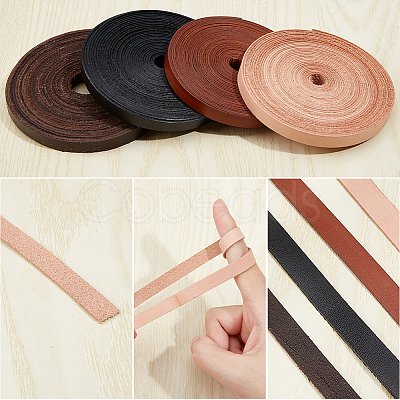 Gorgecraft 5M Flat Cowhide Leather Cord WL-GF0001-22B-03-1