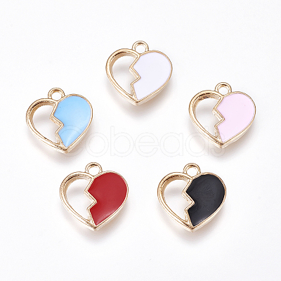 Alloy Enamel Charms ENAM-O035-01G-M-1