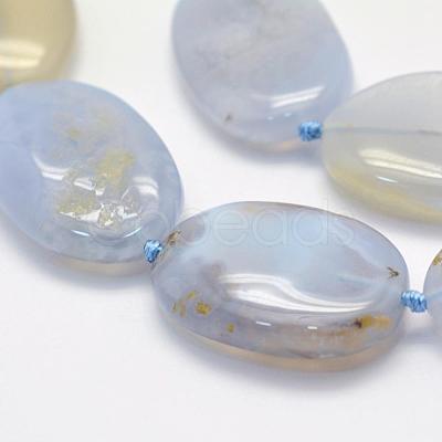 Natural Blue Lace Agate Beads Strands G-K202-14B-1