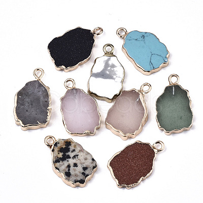 Natural & Synthetic Mixed Gemstone Pendants G-N326-41-1