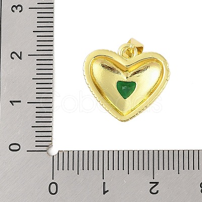 Rack Plating Brass Micro Pave Cubic Zirconia Pendants KK-S380-41E-G-1