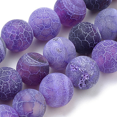 Natural Weathered Agate Beads Strands X-G-S259-05B-8mm-1