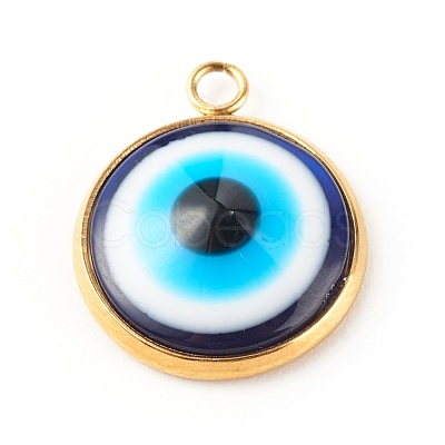 Resin Evil Eye Pendants PALLOY-JF00774-01-1