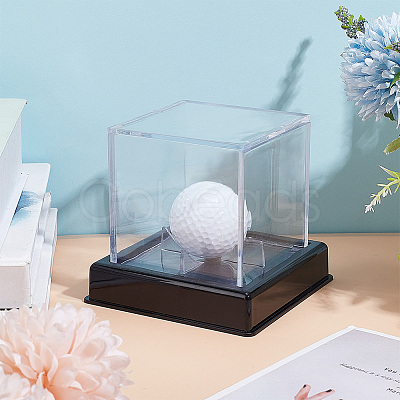 Square Transparent Acrylic Golf Ball Display Case AJEW-WH0323-05A-1