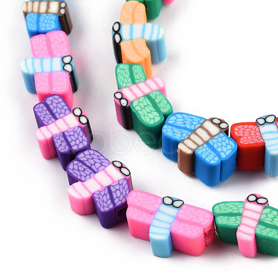 Handmade Polymer Clay Beads Strands CLAY-N010-087A-1