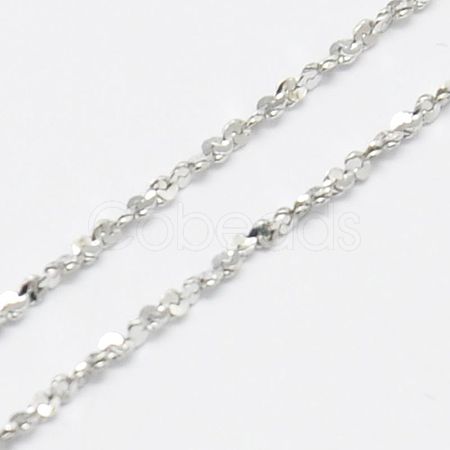 Anti-Tarnish Rhodium Plated 925 Sterling Silver Necklaces STER-E008-2A-1