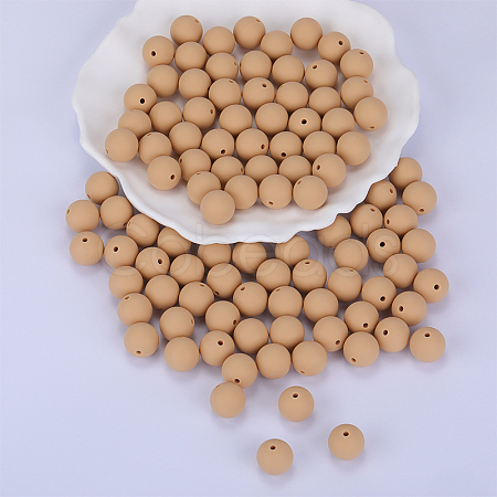 Round Silicone Focal Beads SI-JX0046A-11-1