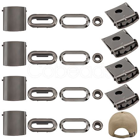 BENECREAT 30 Sets Stainless Steel Peaked Cap Adjuster Kits FIND-BC0004-67B-1
