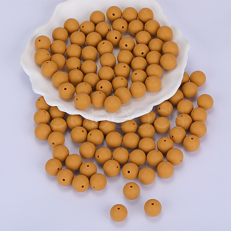 Round Silicone Focal Beads SI-JX0046A-36-1