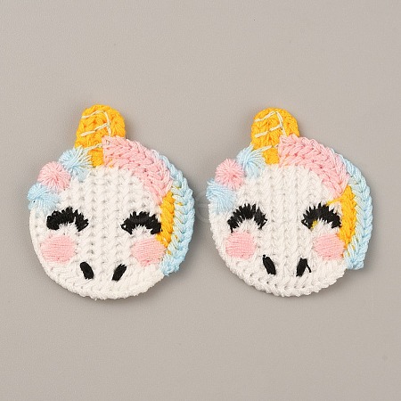 Animal Polyester Knitted Appliques DIY-WH0399-42F-1