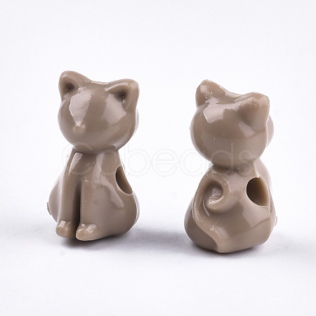 Opaque Acrylic Kitten Beads MACR-S830-02K-1