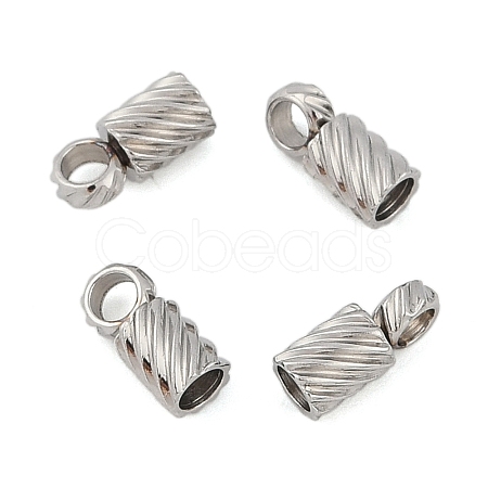 Tarnish Resistant 304 Stainless Steel Cord Ends STAS-Z084-07P-01-1