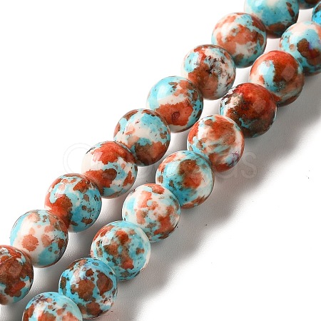 Synthetic Turquoise Dyed Beads Strands G-E594-24A-1