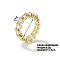 Fashionable European and American Style Brass Rhinestone Ring for Unisex, Clear, Inner Diameter: 19mm