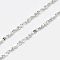 Anti-Tarnish Rhodium Plated 925 Sterling Silver Necklaces, with Spring Ring Clasps, Platinum, 18 inch