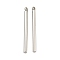 Non-Tarnish 304 Stainless Steel Pendants, Column Bar Charm, Stainless Steel Color, 27x2mm, Hole: 1.2mm