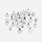 Iron Bead Caps, Cadmium Free & Lead Free, Flower, Multi-Petal, Silver Color Plated, 6x1mm, Hole: 1mm, about 500pcs/10g