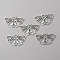 Tibetan Style Alloy Pendants, Hollow, Moth Charm, Antique Silver, 22x36x1mm, Hole: 1.6mm