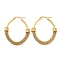 304 Stainless Steel Oval with Mesh Chains Hoop Earrings, Real 18K Gold Plated, 40x33.5x6mm