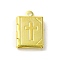 Rack Plating Brass Lcoket Pendants, Real 18K Gold Plated, Long-Lasting Plated, Cadmium Free & Lead Free, Cross, Book, 17x11x3mm, Hole: 1.6mm, Inner Diameter: 9.5x6mm