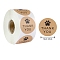 Paper Round Shape with Thank You Stickers, Adhesive Roll Sticker Labels, for Envelopes, for Embosser Stamp Sealing Certificate Stickers, Paw Print, 25mm, 500pcs/roll