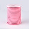 Nylon Threads, Milan Cords/Twisted Cords, Pink, 3mm, about 21.87 yards(20m)/roll