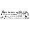 PVC Quotes Wall Sticker, for Stairway Home Decoration, Black, 28x88cm