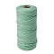 Cotton Macrame Cord, Round Macrame Rope for Wall Hangers, Boho Decorations, DIY Macrame Craft, Medium Aquamarine, 3mm, about 54.68 Yards(50m)/Roll