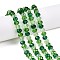 Transparent Glass Beads Strands, Faceted, Rondelle, Lime Green, 8x6.5mm, Hole: 1mm, about 64~66pcs/strand, 15.55~16.8''(39.5~42cm)