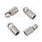 Tarnish Resistant 304 Stainless Steel Cord Ends, Column, Stainless Steel Color, 7x3mm, Hole: 1.8mm, Inner Diameter: 2mm