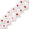 Handmade Millefiori Lampwork Beads Strands, Flower, Clear, 13x13x3.5mm, Hole: 0.6mm, about 28pcs/strand, 13.58''(34.5cm)